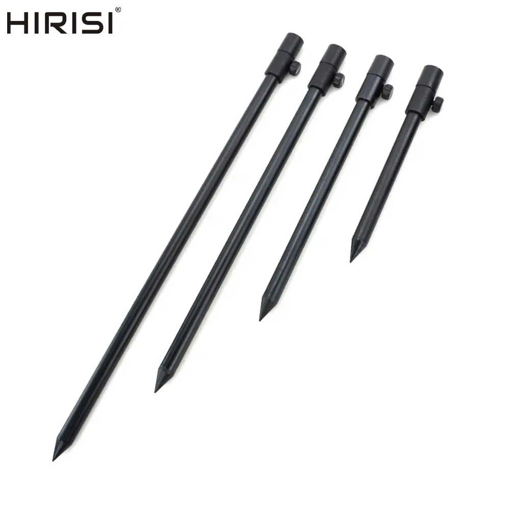 2 piquets rive aluminium noir pour pêche carpe - Supports cannes 16mm diamètre rod pod