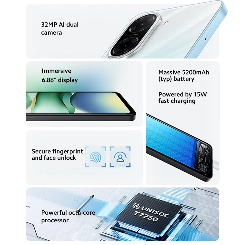 Xiaomi Redmi A5 Global Version Smartphone 32MP AI Dual Camera 6.88