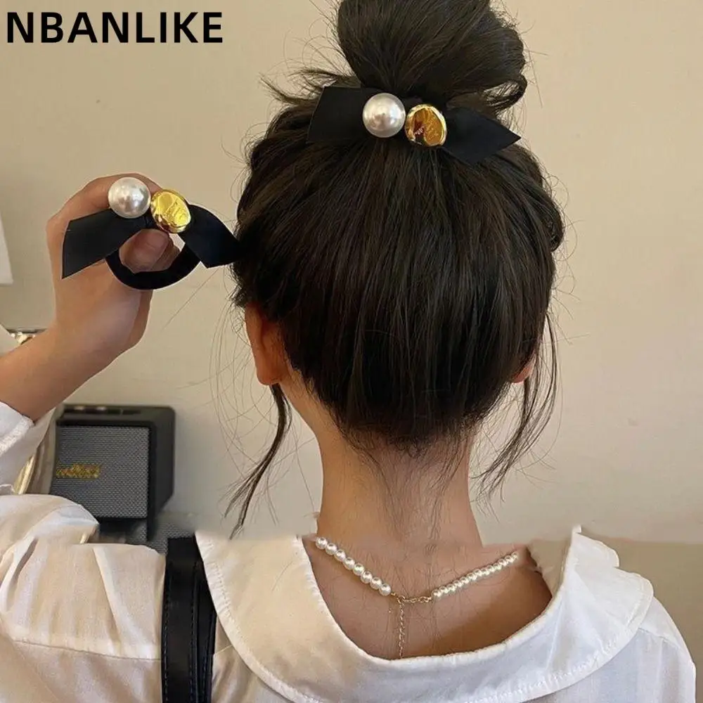 

Korean Autumn High Elastic Bow Hair Rope Retro Elegant Rubber Band Hair Scrunchies