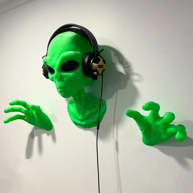 OVNI extraterrestre vert à 51 zones distales, ornement mural de salon d'étude, monstre d'organisation extraterrestre, cadeau d'amant de science-fiction 1