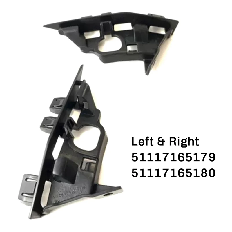 

2 PCS Front Bumper Support Brackets Front Left & Right 51117165179 51117165180 Black ABS For BMW E85 E86 Z4 Series 2003-2008