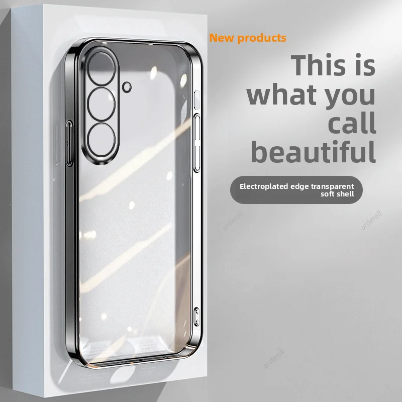 Enhanced Electroplated Transparent Silicone Shockproof Case - Anti-Drop Soft Cover