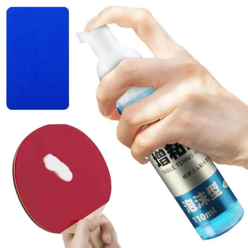 

Pro Table Tennis Rubber Cleaner With Sponge Foam Type PingPong Racket Rubber Cleaner Tennis Racket Care Accessories 110ml