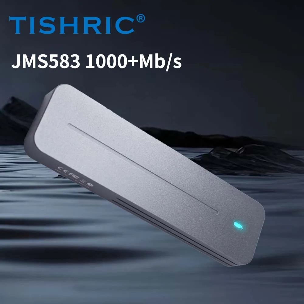 TISHRIC M.2 NVME SSD 케이스 인클로저 SSD NVME M2-USB 3.0 하드 드라이브 인클로저 USB3.1 Gen2 Hdd 케이스 10Gbps(2230/2242/2280용)