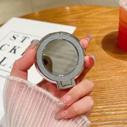 Sparkling Universal Phone Holder Ring with Mirror Finish (Adhesive Silver)