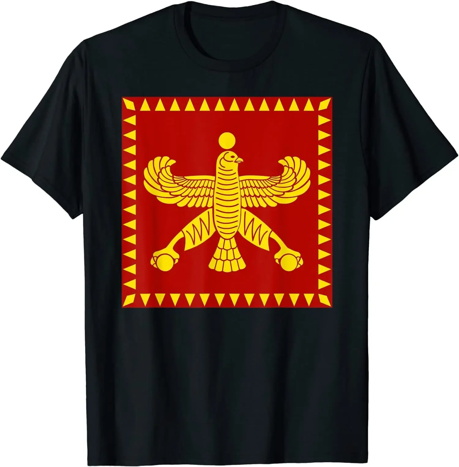 

Персидская Красная футболка Derafsh с баннером и круглым вырезом, хлопковая футболка, мужские повседневные футболки с коротким рукавом, топы, женские футболки