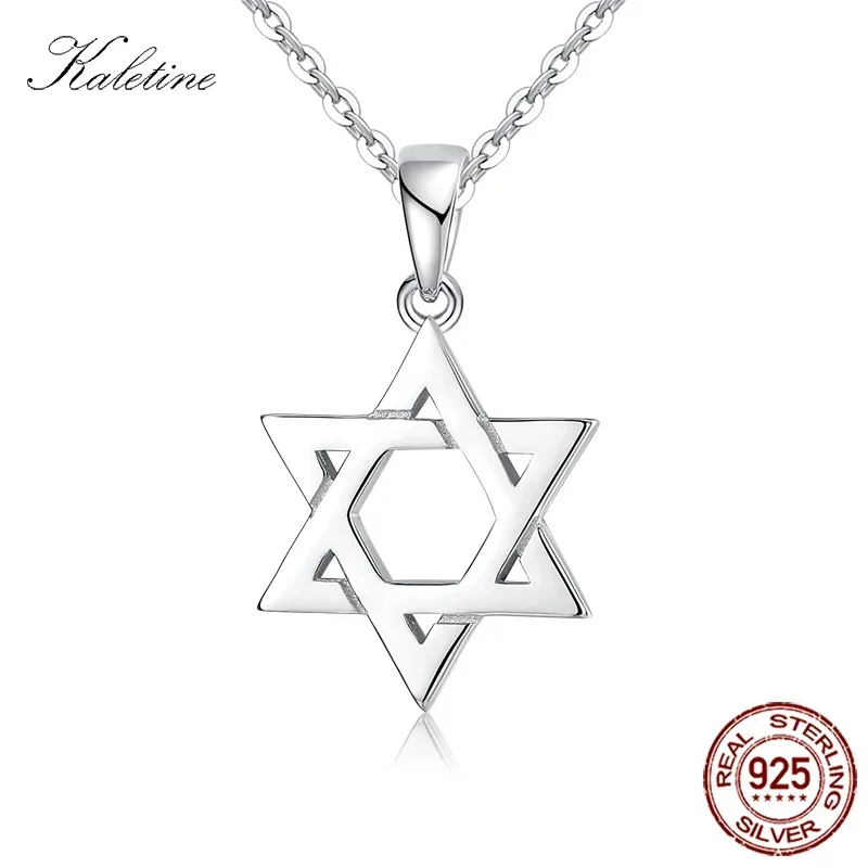 Sterling 925 Silver Necklace with Star of David Pendant