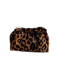 Women's Clutches Cosmetic Fashion Leopard Pearl Zipper Stylish Portable Cosmetic Storage Bags Girls Make Up Organizer Cion Purse - Image 6