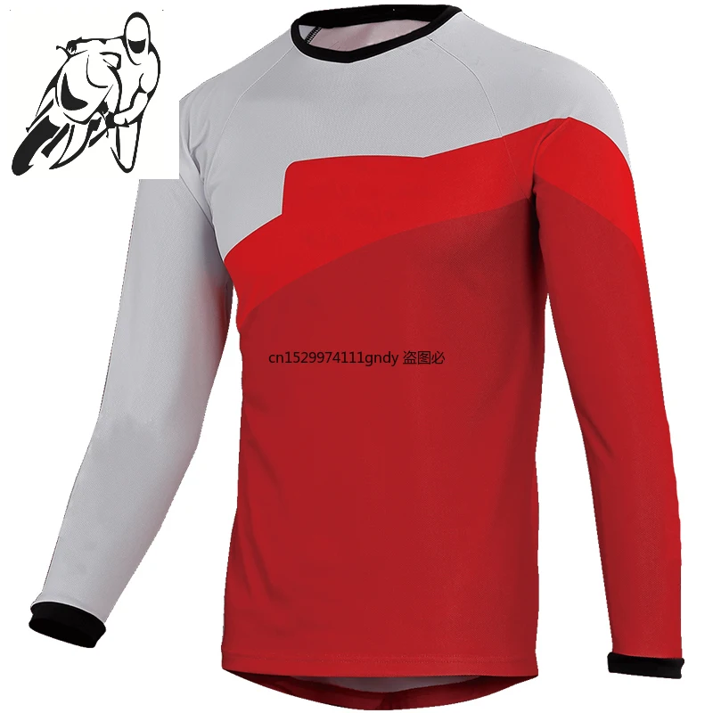 

Long Sleeve MTB Jersey Quickdry Motocross DH Wear BMX Cycling Mountain Bike Clothing Downhill Sport T Shirt
