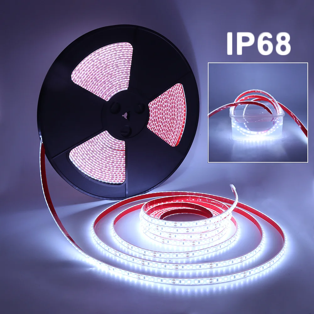 

IP68 Waterproof LED Strip 24V 2835 120LEDs/m Flexible LED Tape 5m 10m 15m 20m Underwater Lamp Outdoor Decor Ribbon Rope Lamp