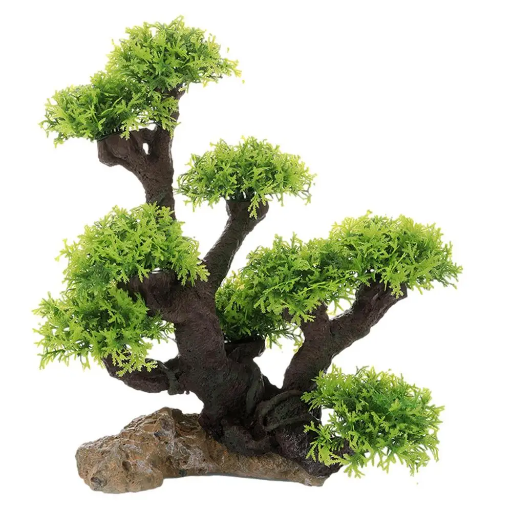 Fish Tank Plant Moss Tree Decorations Landscaping Wood Plant Root Driftwood Aquatic Plants Grass Aquarium Accessories No Moss