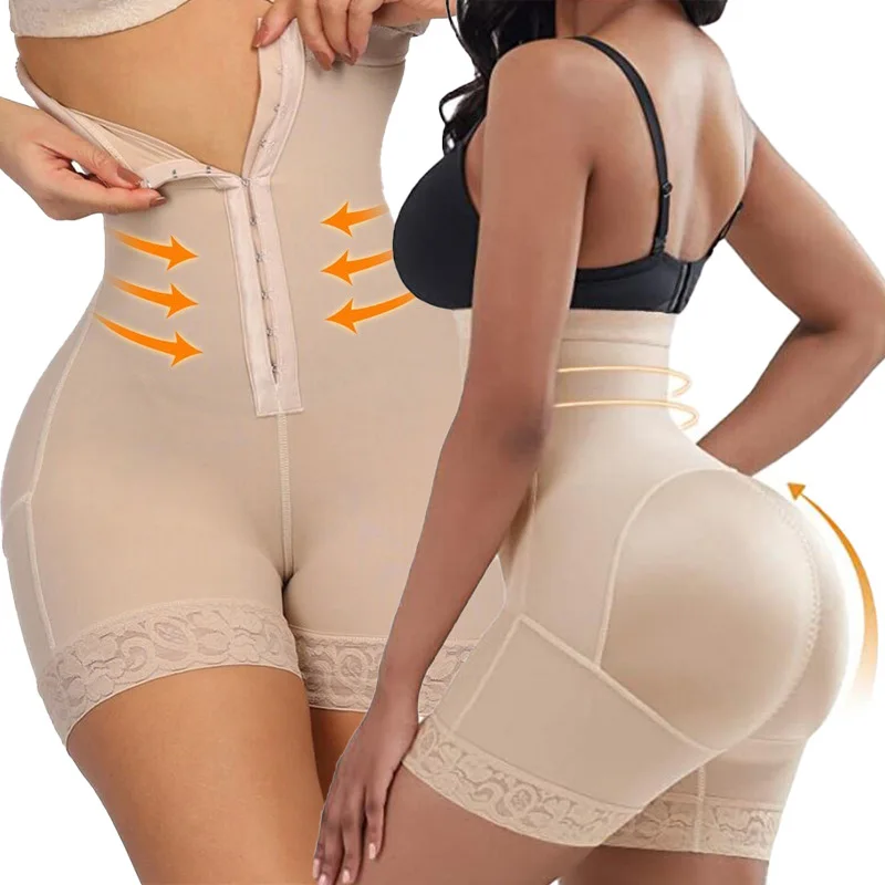

High Waist Buttoned Tummy Control Pants Peach Butt Slimming Pants Postpartum Tummy Tuck Body Beauty Butt Lifting Pants Rompers