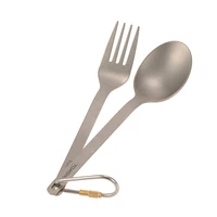 TOMSHOO Titanium Tableware Dinner Spoon Cutlery Flatware for Home Outdoor Camping 2