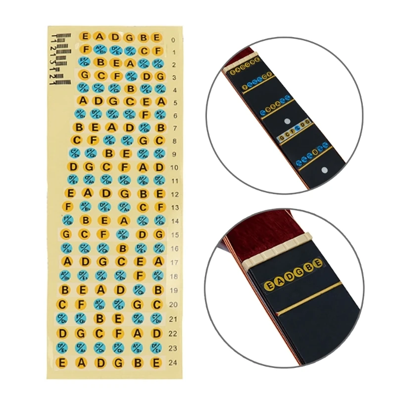 

5pcs Guitar Scales Stickers Fingerboard Fret Decals Guitar Musical Note Sticker Drop Shipping