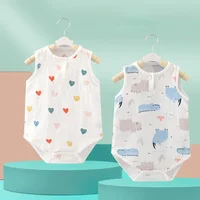 Summer Baby Home Suit Bodysuit Cute Cartoon Bear Rabbit Boys Girls Children Climbing Pajamas Thin Newborn Kids Sleeping Clothes 6