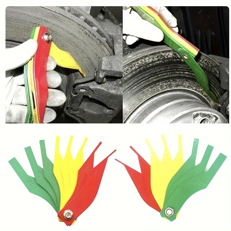 Car brake pad thickness gauge 8-in-1 car brake pad thickness measuring tool brake pad thickness gauge set 2