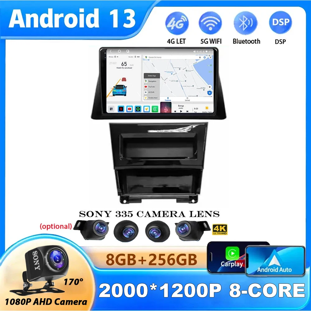 

Android 13 Car Radio For Honda Accord 8 2008 2009 2010 Carplay Wireless Auto GPS Navigation Touch Screen 5G Wifi 4G LET 2Din BT