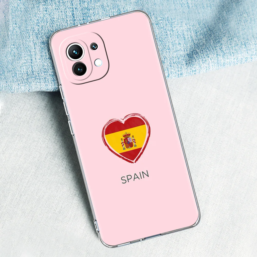 Clear Spain Flag Phone Case Cover