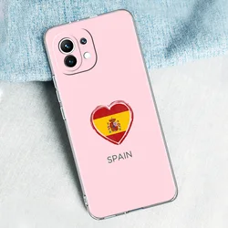 Clear Spain Flag Phone Case Cover for Poco X7 Pro (A1)