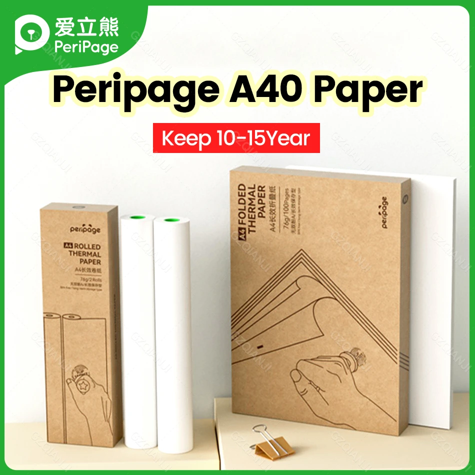 Peripage Mini A4 Printers Quick Dry And Long Time Storage Continuous
