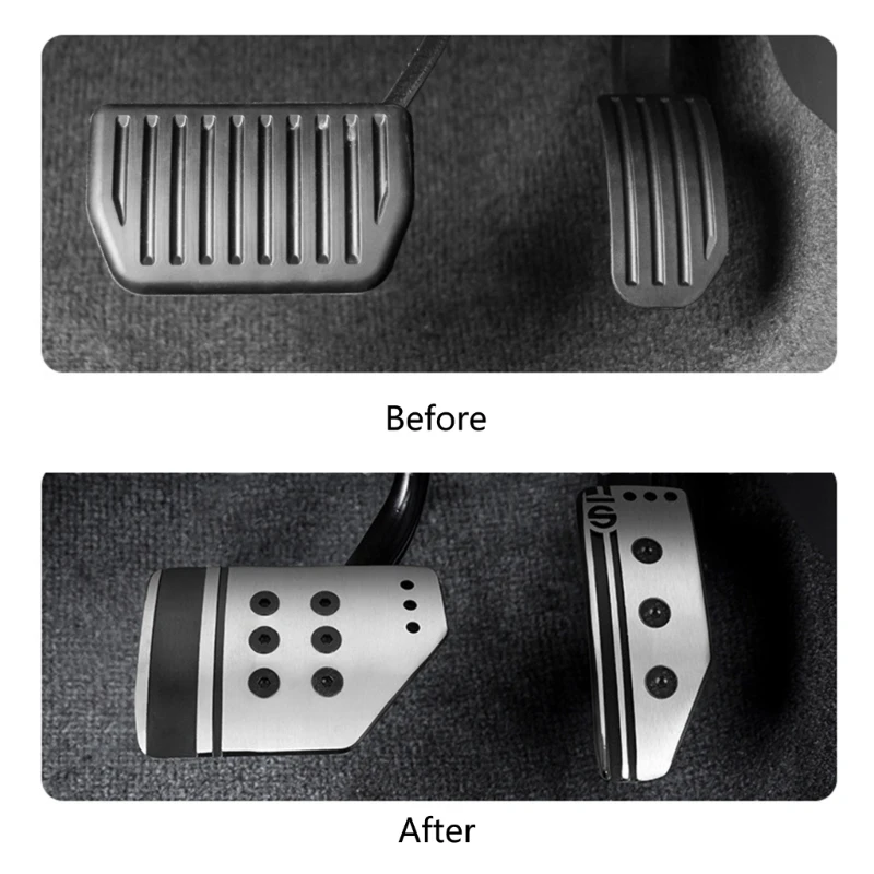 Foot Rest Footboard Throttle Brakeclutch Treadle Pedal Cover car accessories car pedals pedal cover for Manual/Automatic Car with Antiskid Surfaces