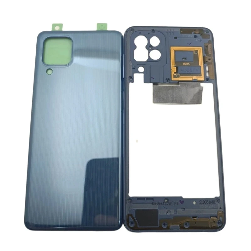 

Полный корпус для Samsung Galaxy M32 4G M325 M325FV средняя рамка с кнопкой питания и крышкой батарейного отсека Запасные части