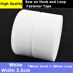 Soft Baby Hook & Loop Fastener Tape - 1 Meter, Safe & High - Quality, Ideal for DIY Sewing Accessories (25mm White  1Meter)