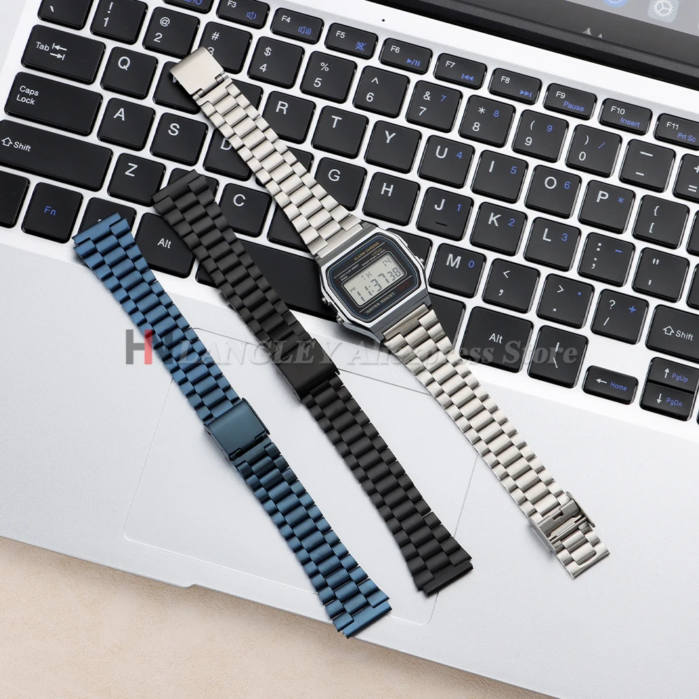 Elegant Stainless Steel Watch Strap - Classic Small Square Bracelet