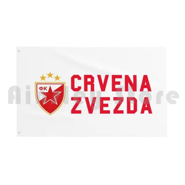 Big Red Star Crvena Zvezda Foodball Club Flag - approx 140 x 90cm