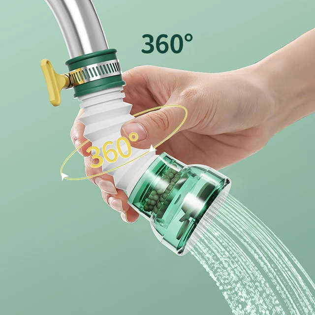 ไส้กรองก๊อกน้ำ เครื่องกรองน้ำประปาในครัวเรือน หัวฝักบัวกันน้ำกระเซ็น ตัวต่อเพิ่มแรงดันน้ำ ไส้กรองน้ำอเนกประสงค์ 3