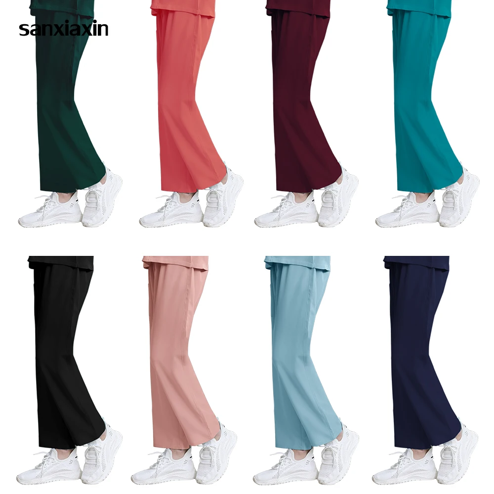 

Unisex Medical Uniform Bottoms Women Dental Work Trousers Doctor Nurse Elastic Waist Scrub Pants Nursing Surgical Clinical Pants