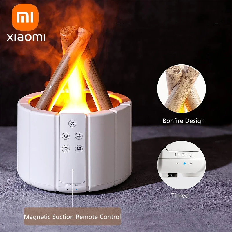 

Xiaomi Bonfire ароматерапия эфирное масло диффузор Дистанционное управление USB Ультразвуковой увлажнитель воздуха с лампой пламени аромадиффузор