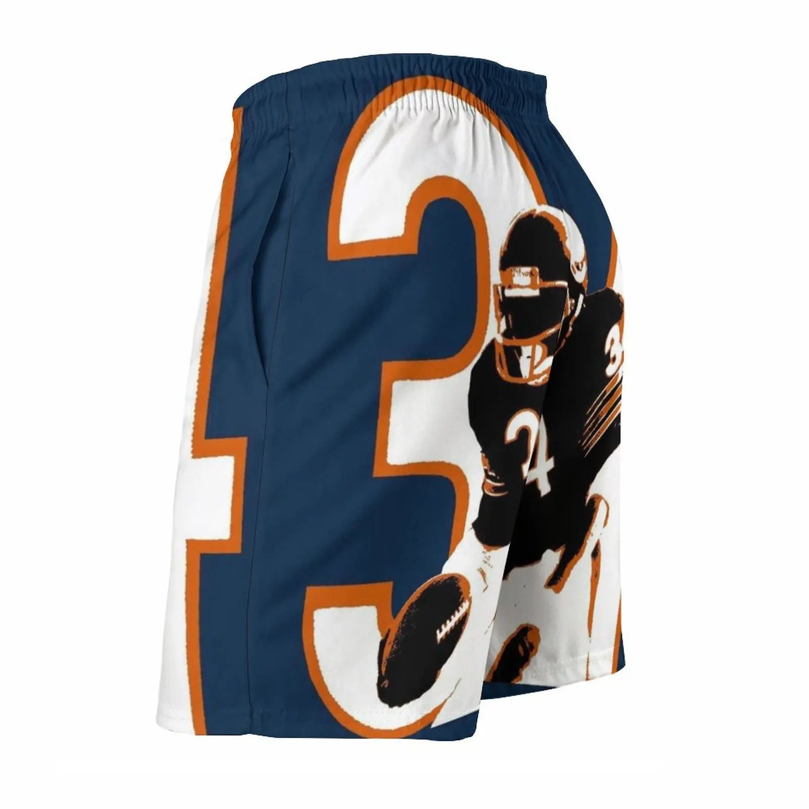 Walter Payton Men's Beach Shorts Swim Trunks With Pockets Mesh Lining Surfing Walter Payton Bears Chicago Da Bears Sweetness 34 2