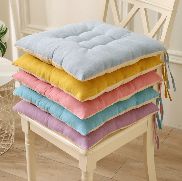 Solid color thickened cushion chair chair cushion cushion student stool bench office cushion summer breathable cushion