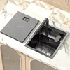 Hidden Bar Sink Stainless Steel Kitchen Sink Apartment Small Single Slot Touring Car Dishwashing Sink With Cover Plat Wash Basin 1
