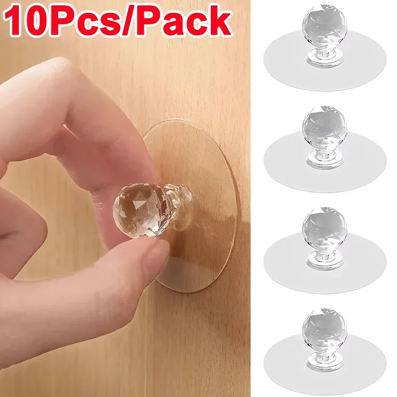 Punch Free Drawer Knobs 2/10Pcs Self-Adhesive Kitchen Cabinet Furniture Handles
