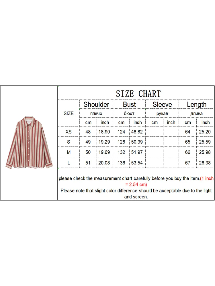 Women Vintage Striped Shirts Long Sleeve Designed Autumn Loose Button Up Lapel Blouse 2025 Fashion Female Leisure Tops New