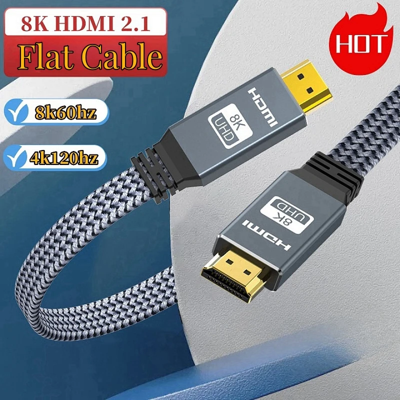 8K HDMI 2.1 Cable 6.6ft, 48Gbps High-Speed ,Dynamic HDR, eARC, Dolby Vision