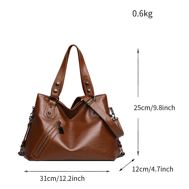 Handbag with adjustable shoulder straps that can accommodate various styles, making it a simple and modern choice for daily use.