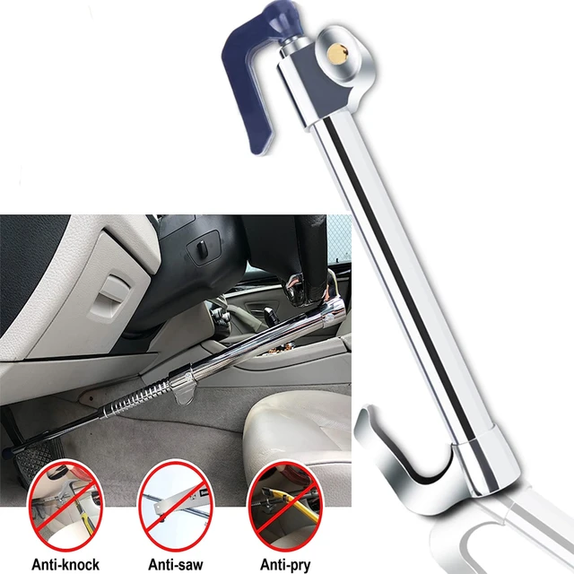 Bloqueo de Pedal de freno de volante de Metal antirrobo, bloqueo de Pedal  de Seguridad retráctil de doble gancho, bloqueo de Pedal de embrague de coche  para camión y SUV - AliExpress