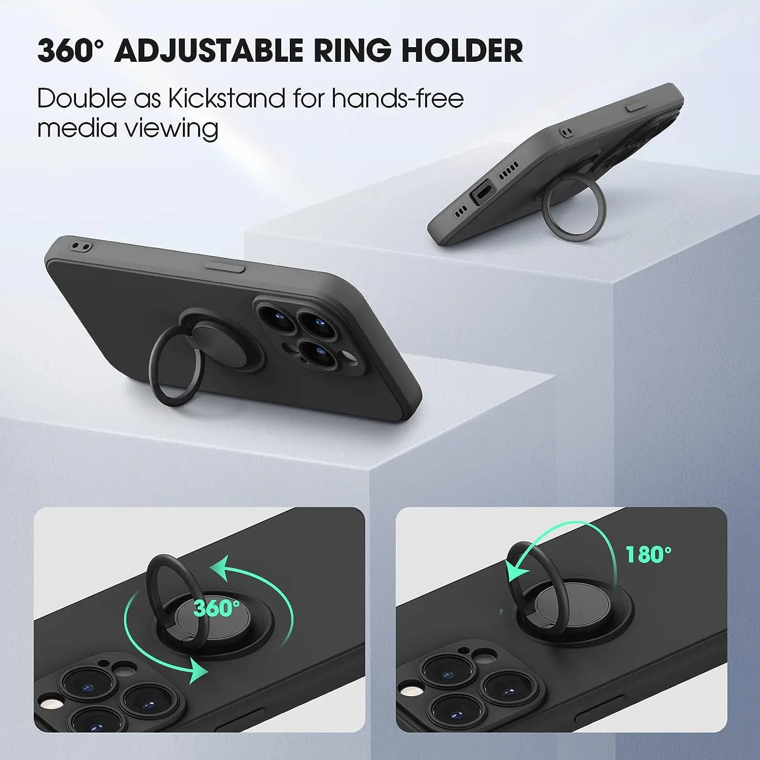 Original Liquid Silicone Magnetic Case For iPhone 15 14 13 12 11 Pro Max mini XS X XR 7 8 Plus Soft Cover With Ring_voghion.com