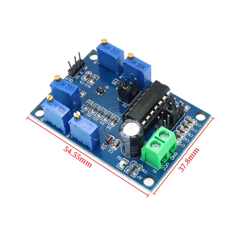 ICL8038 Waveform Signal Generator Sine Triangle Square Wave Module 10Hz-450KHz Medium and Low Frequency Signal Source 12V to 15V 3