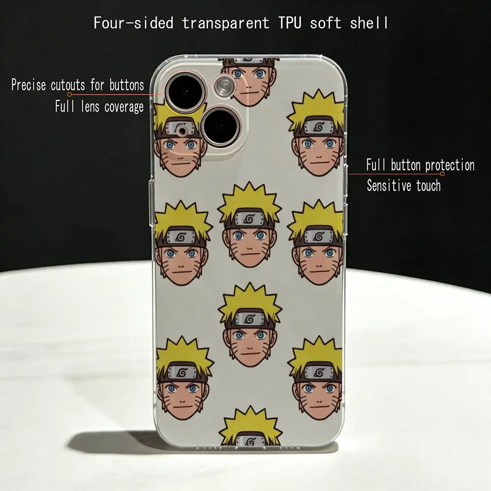 NARUTO CUTE FUNNY Ultra Clear TPU Slim Shockproof Phone Case Cover