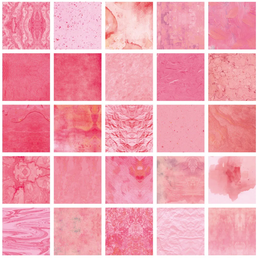 100 Pcs Rainbow Color Texture Background Craft Paper Collage Junk Journal Ephemera DIY Album Scrapbooking Handmade Material Pack