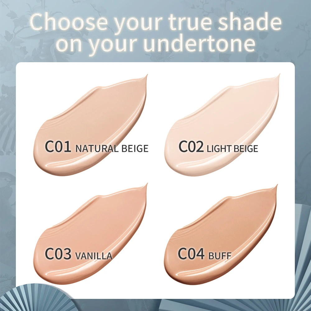 Cushion Foundation Catkin Phoenix Cushion Foundation Full Coverage Sheer Satin Finish Refill Included Light Beige