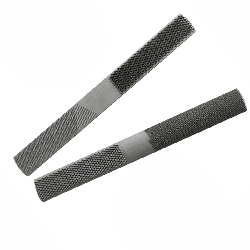 

4 IN 1 Wooden Rotating Burrs File Double-cut Alloy Square Flat Half Round Filling Needle Woodworking Wood Carving Files Rasp