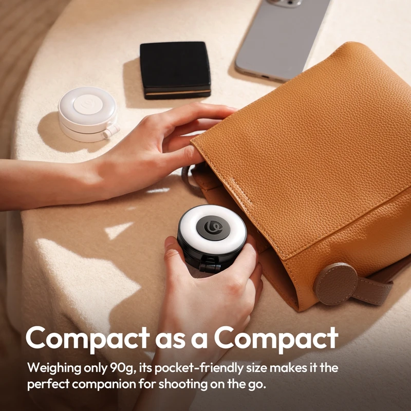 Ulanzi LM23 Pocket LED Light for iPhone 3-in-1 Phone Stand for Photography Livestreaming Selfie Vlog Fill Light Smartphone Vlog