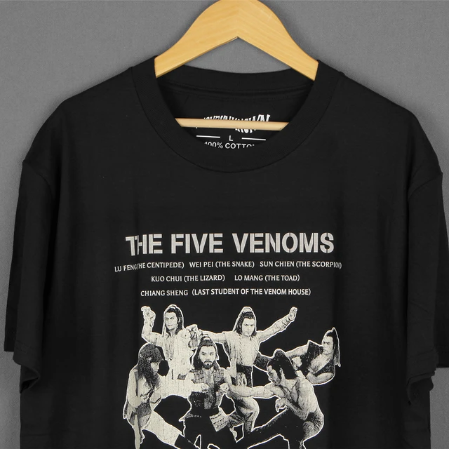 The Five Venoms T-Shirt Deadly Venoms Hong Kong Cult Movie Chang Cheh  Crippled Avengers House of Traps Washed LongCotton Tee - AliExpress