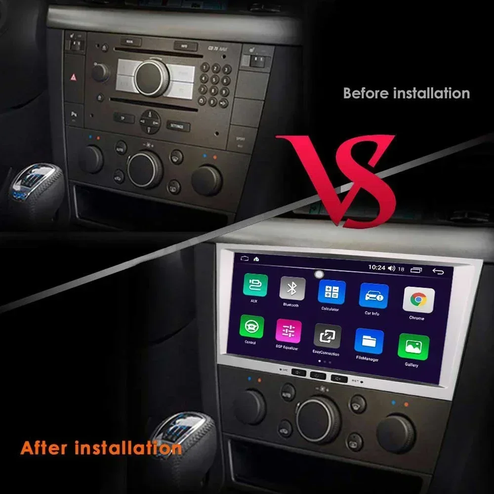 Radio con GPS para coche, reproductor con Android, 4G, Carplay, 2 Din, para Opel Astra H, J 2004, Vectra, Vauxhall, Antara, Zafira, Corsa C, D, Vivaro, Meriva, Veda 3