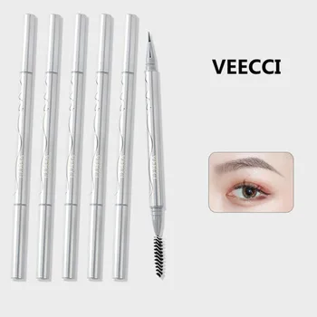 Veecci-워터 아이 브로우 펜슬 드로우 아이라이너, 누에 속눈썹 펜, 방수 울트라 파인 아이브로우 메이크업 펜